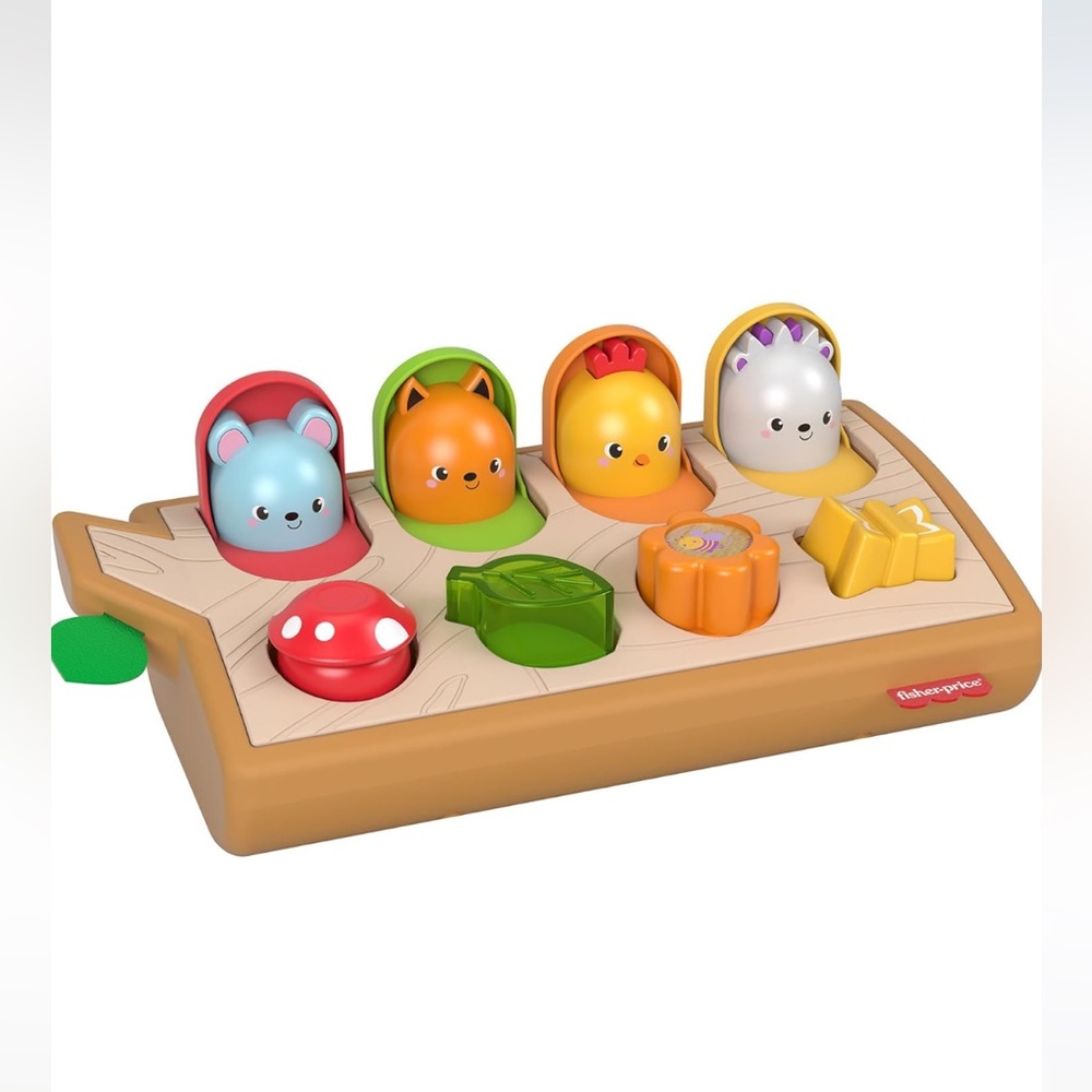 Fisher-Price Baby Toy Hide & Peek Pop-Up Animal-Themed Sensory Activity